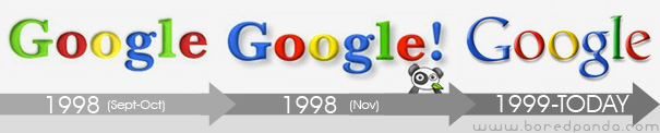 Evolution des Google-Logos von 1998 bis heute