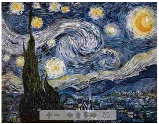 Ein Fotomosaik von Van Goghs Sternennacht aus über 200.000 Einzelbildern